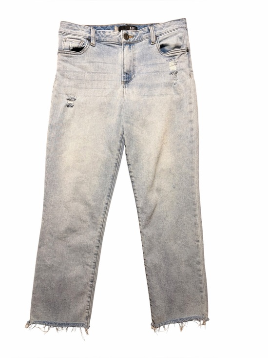 Kut from the Kloth Denim - Kut from the Kloth Reese High Rise Ankle Raw Hem Straight Leg Light Wash Size 6